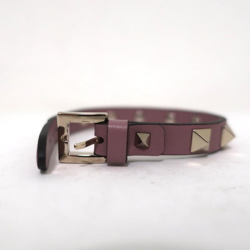 Valentino Rockstud Bracelet Poudre Pink Leather NEW available at CelebrityOwned.com img_5