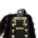 Valentino Rockstud Flap Shoulder Bag Black Leather available at CelebrityOwned.com img_6