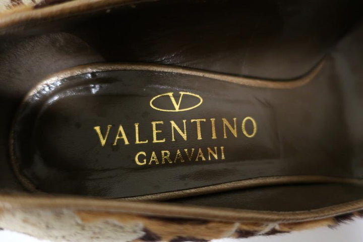 Valentino Wedge Pumps Leopard Print Calf Hair and Lace Size 37 Peep Toe Heel available at CelebrityOwned.com img_10