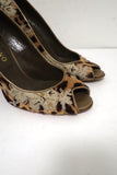 Valentino Wedge Pumps Leopard Print Calf Hair and Lace Size 37 Peep Toe Heel available at CelebrityOwned.com img_2