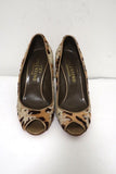 Valentino Wedge Pumps Leopard Print Calf Hair and Lace Size 37 Peep Toe Heel available at CelebrityOwned.com img_4