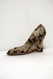 Valentino Wedge Pumps Leopard Print Calf Hair and Lace Size 37 Peep Toe Heel available at CelebrityOwned.com img_7