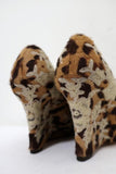 Valentino Wedge Pumps Leopard Print Calf Hair and Lace Size 37 Peep Toe Heel available at CelebrityOwned.com img_9