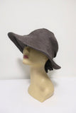 Valeur Mad Factory Wide Brim Hat Coco Gray Raffia with Bow available at CelebrityOwned.com img_2