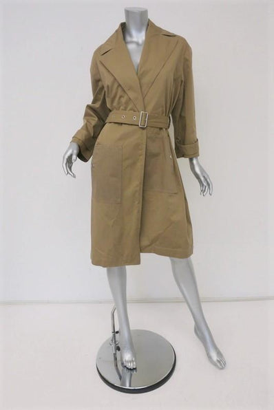 Vanessa Bruno Trench Coat Gatsby Khaki Cotton Gabardine Size 38 Belted Jacket available at CelebrityOwned.com img_1