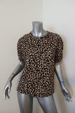 Velvet Graham & Spencer Puff Sleeve Top Ashlyn Leopard Print Fleece Size Small available at CelebrityOwned.com img_1