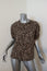 Velvet Graham & Spencer Puff Sleeve Top Ashlyn Leopard Print Fleece Size Small