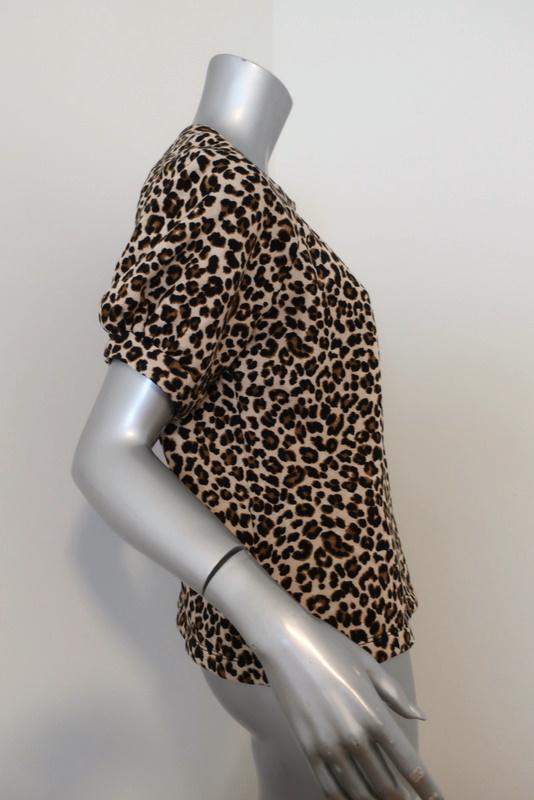Velvet Graham &amp; Spencer Puff Sleeve Top Ashlyn Leopard Print Fleece Size Small available at CelebrityOwned.com img_2