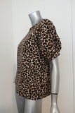Velvet Graham & Spencer Puff Sleeve Top Ashlyn Leopard Print Fleece Size Small available at CelebrityOwned.com img_3