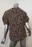 Velvet Graham & Spencer Puff Sleeve Top Ashlyn Leopard Print Fleece Size Small available at CelebrityOwned.com img_4