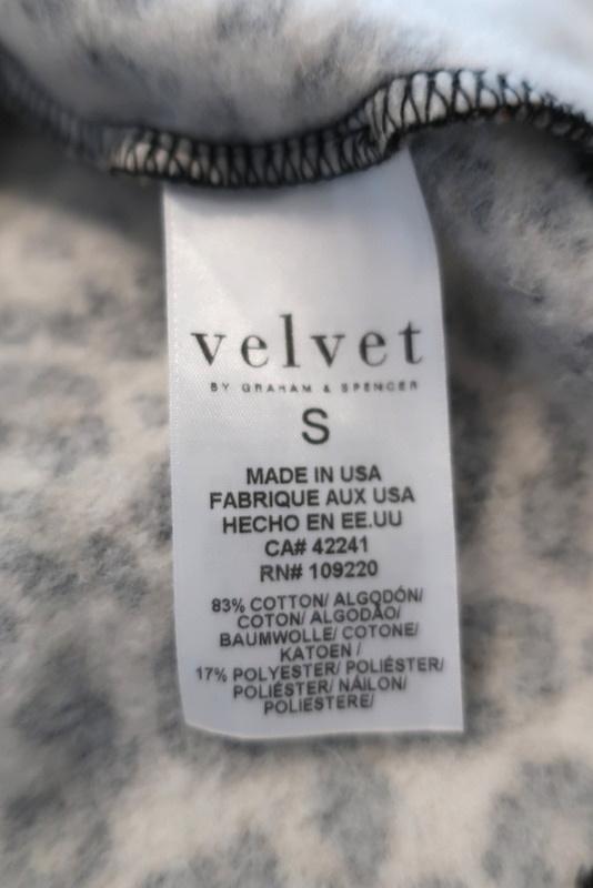Velvet Graham &amp; Spencer Puff Sleeve Top Ashlyn Leopard Print Fleece Size Small available at CelebrityOwned.com img_6