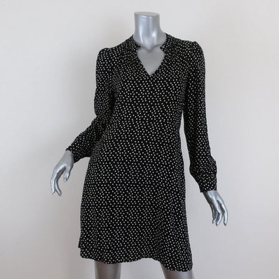 Velvet by Graham & Spencer Dress Delores Black/Cream Polka Dot Print Size Small available at CelebrityOwned.com img_1