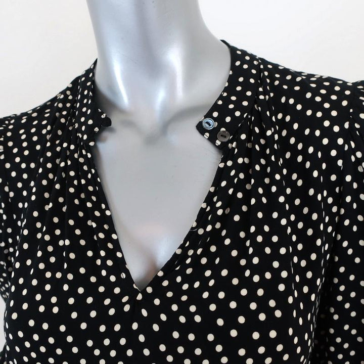 Velvet by Graham &amp; Spencer Dress Delores Black/Cream Polka Dot Print Size Small available at CelebrityOwned.com img_2