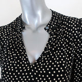 Velvet by Graham & Spencer Dress Delores Black/Cream Polka Dot Print Size Small available at CelebrityOwned.com img_2
