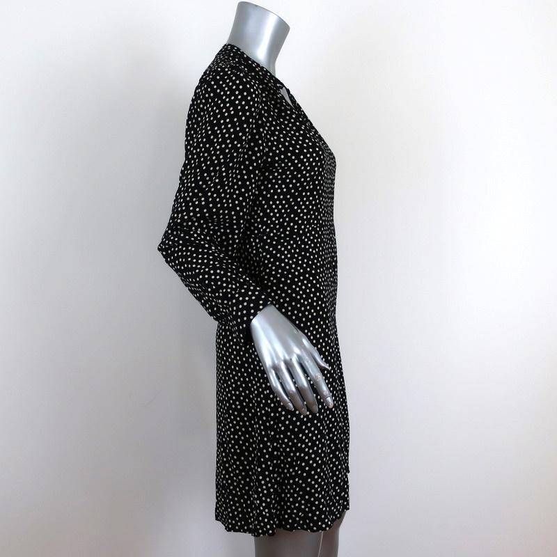 Velvet by Graham &amp; Spencer Dress Delores Black/Cream Polka Dot Print Size Small available at CelebrityOwned.com img_4