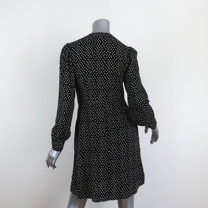 Velvet by Graham &amp; Spencer Dress Delores Black/Cream Polka Dot Print Size Small available at CelebrityOwned.com img_5