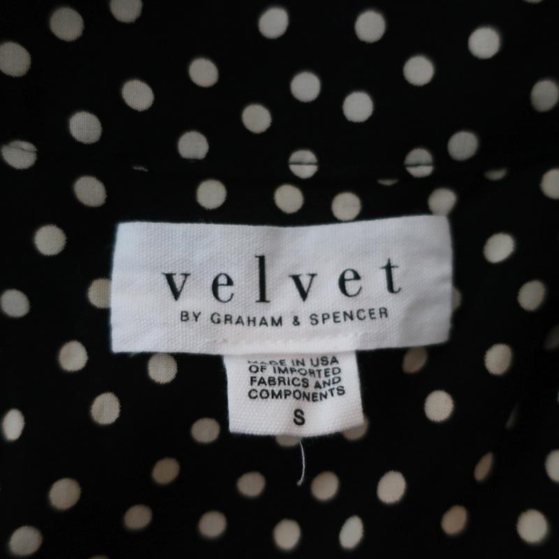 Velvet by Graham &amp; Spencer Dress Delores Black/Cream Polka Dot Print Size Small available at CelebrityOwned.com img_6