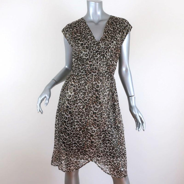 Velvet by Graham &amp; Spencer Dress Regan Lurex Leopard Print Size Extra Small NEW available at CelebrityOwned.com img_1