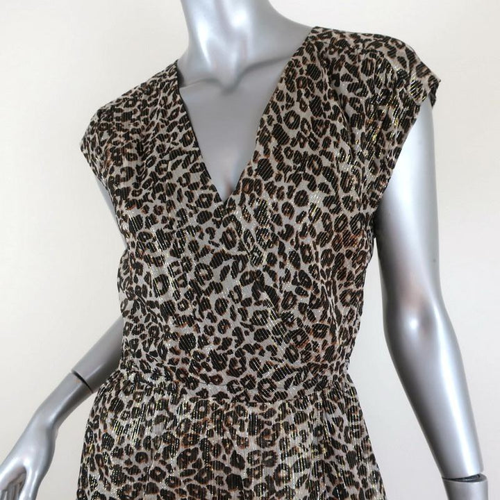 Velvet by Graham &amp; Spencer Dress Regan Lurex Leopard Print Size Extra Small NEW available at CelebrityOwned.com img_2