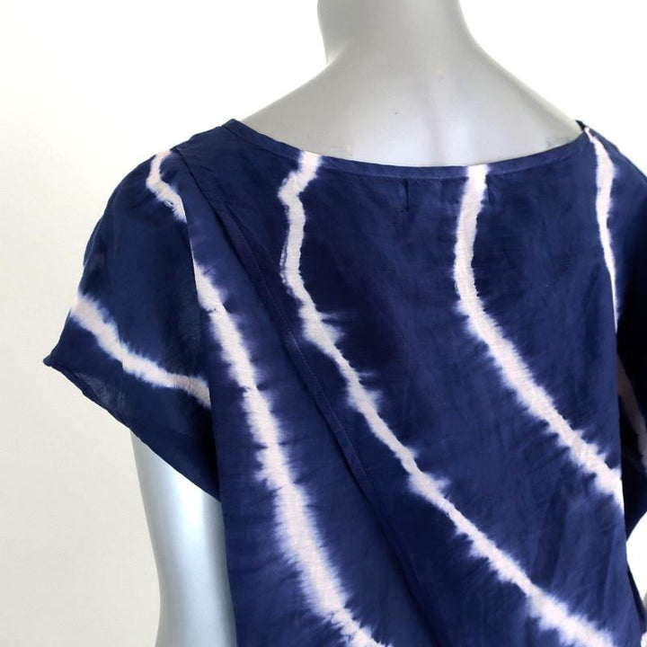 Velvet by Graham &amp; Spencer Open-Back Top Abila Navy Tie Dye Size Small NEW available at CelebrityOwned.com img_5