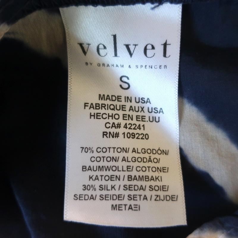 Velvet by Graham &amp; Spencer Open-Back Top Abila Navy Tie Dye Size Small NEW available at CelebrityOwned.com img_7