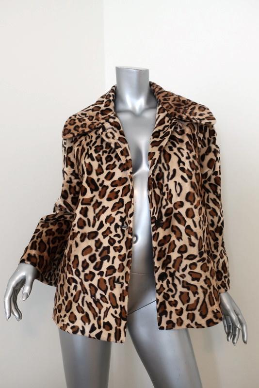 Velvet by Graham &amp; Spencer Windy Jacket Leopard Print Faux Fur Size Medium available at CelebrityOwned.com img_1