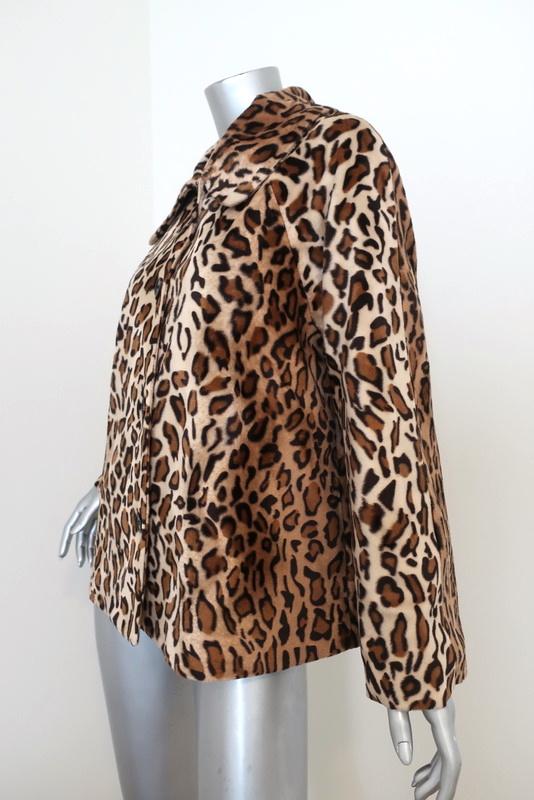 Velvet by Graham &amp; Spencer Windy Jacket Leopard Print Faux Fur Size Medium available at CelebrityOwned.com img_5