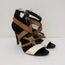 Vera Wang Sandals Hinda Black/Tan Colorblock Leather Size 9.5 Open Toe Heel