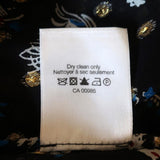 Veronica Beard Blouse Dazed Black Metallic Floral Print Size 2 Long Sleeve Shirt available at CelebrityOwned.com img_9