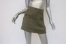 Veronica Beard Crandon Cargo Mini Skirt Army Green Linen-Blend Size 0