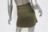Veronica Beard Crandon Cargo Mini Skirt Army Green Linen-Blend Size 0 available at CelebrityOwned.com img_4