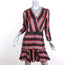 Veronica Beard Flounce Mini Dress Ivy Black/Red Striped Silk Satin Size 2