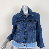 Veronica Beard Jeans Marianne Jean Jacket Two-Tone Denim Size Small available at CelebrityOwned.com img_1