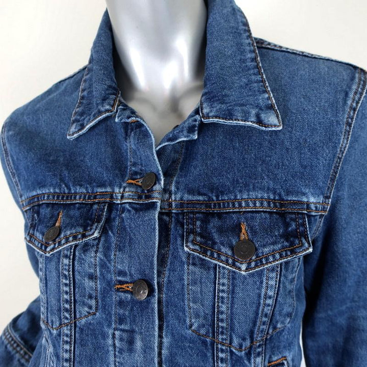 Veronica Beard Jeans Marianne Jean Jacket Two-Tone Denim Size Small available at CelebrityOwned.com img_3