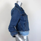 Veronica Beard Jeans Marianne Jean Jacket Two-Tone Denim Size Small available at CelebrityOwned.com img_4
