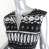 Veronica Beard Mini Dress Black/White Block Print Stretch Cotton Size 4 available at CelebrityOwned.com img_3
