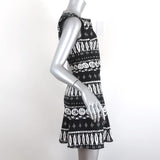 Veronica Beard Mini Dress Black/White Block Print Stretch Cotton Size 4 available at CelebrityOwned.com img_4