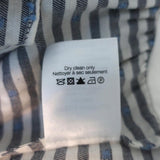 Veronica Beard Mini Dress Kai Cream/Blue Striped Ruffle Cotton-Blend Size 0 available at CelebrityOwned.com img_9