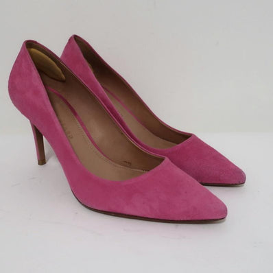 Veronica Beard Pumps Aurora Pink Suede Size 7.5 Pointed Toe Heels available at CelebrityOwned.com img_1