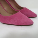 Veronica Beard Pumps Aurora Pink Suede Size 7.5 Pointed Toe Heels available at CelebrityOwned.com img_2