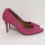 Veronica Beard Pumps Aurora Pink Suede Size 7.5 Pointed Toe Heels available at CelebrityOwned.com img_3