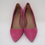 Veronica Beard Pumps Aurora Pink Suede Size 7.5 Pointed Toe Heels available at CelebrityOwned.com img_4