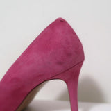 Veronica Beard Pumps Aurora Pink Suede Size 7.5 Pointed Toe Heels available at CelebrityOwned.com img_8