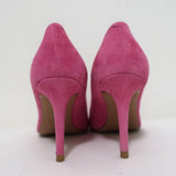 Veronica Beard Pumps Aurora Pink Suede Size 7.5 Pointed Toe Heels available at CelebrityOwned.com img_9