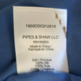 Veronica Beard Ruched Midi Dress Blue/White Floral Print Ruffled Silk Size 2 available at CelebrityOwned.com img_7