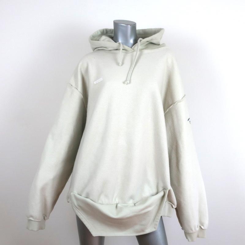 Vetements Inside-Out Shark Hoodie Ecru Size Medium Unisex Sweatshirt available at CelebrityOwned.com img_1