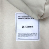 Vetements Inside-Out Shark Hoodie Ecru Size Medium Unisex Sweatshirt available at CelebrityOwned.com img_8