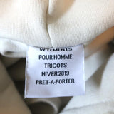 Vetements Inside-Out Shark Hoodie Ecru Size Medium Unisex Sweatshirt available at CelebrityOwned.com img_9