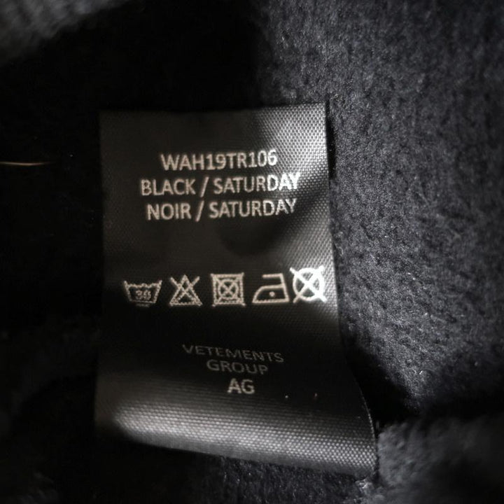 Vetements Saturday Weekday Hoodie Sweatshirt Black Size Small available at CelebrityOwned.com img_10