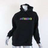 Vetements Saturday Weekday Hoodie Sweatshirt Black Size Small available at CelebrityOwned.com img_1